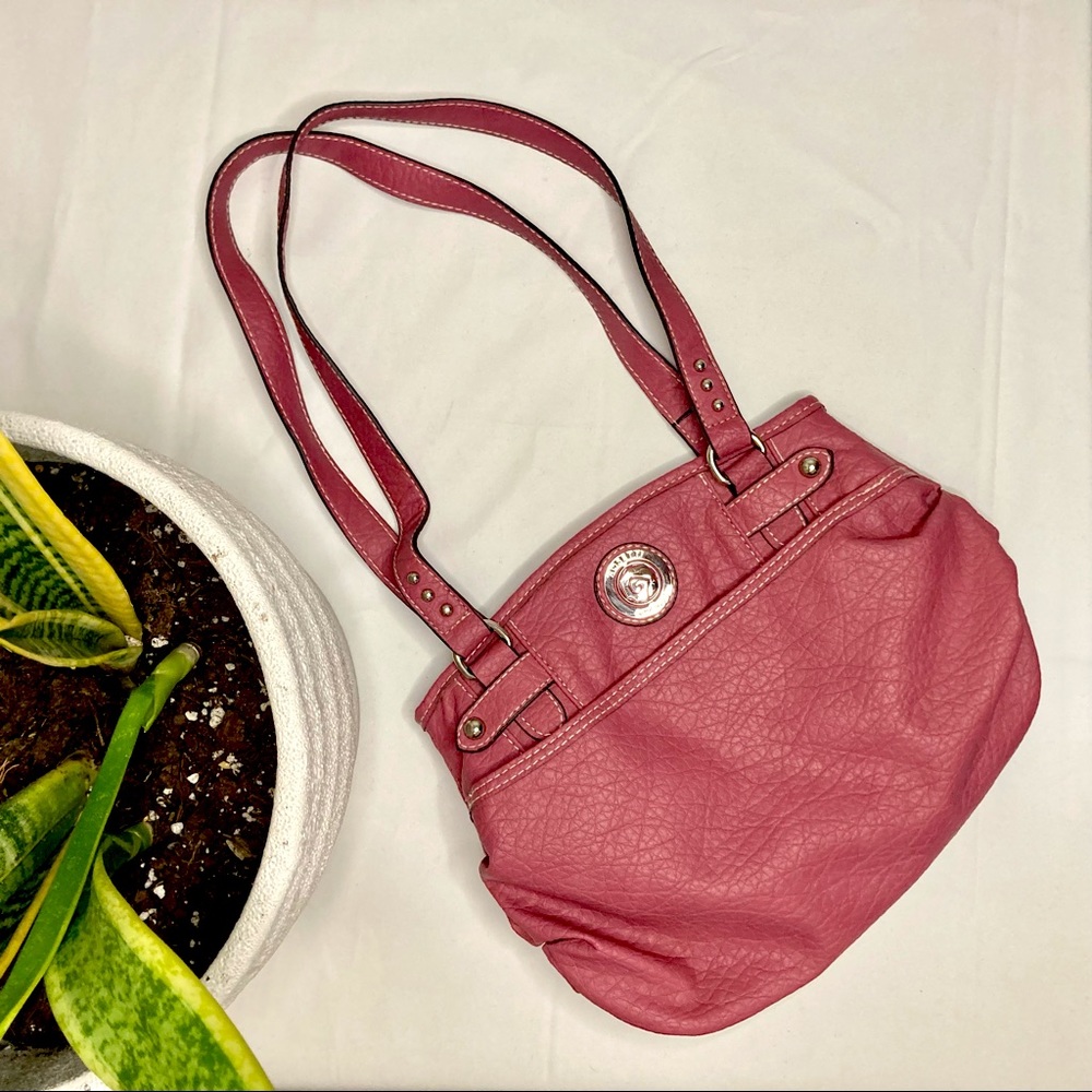 Rosetti Hot Pink Leather Shoulder Bag